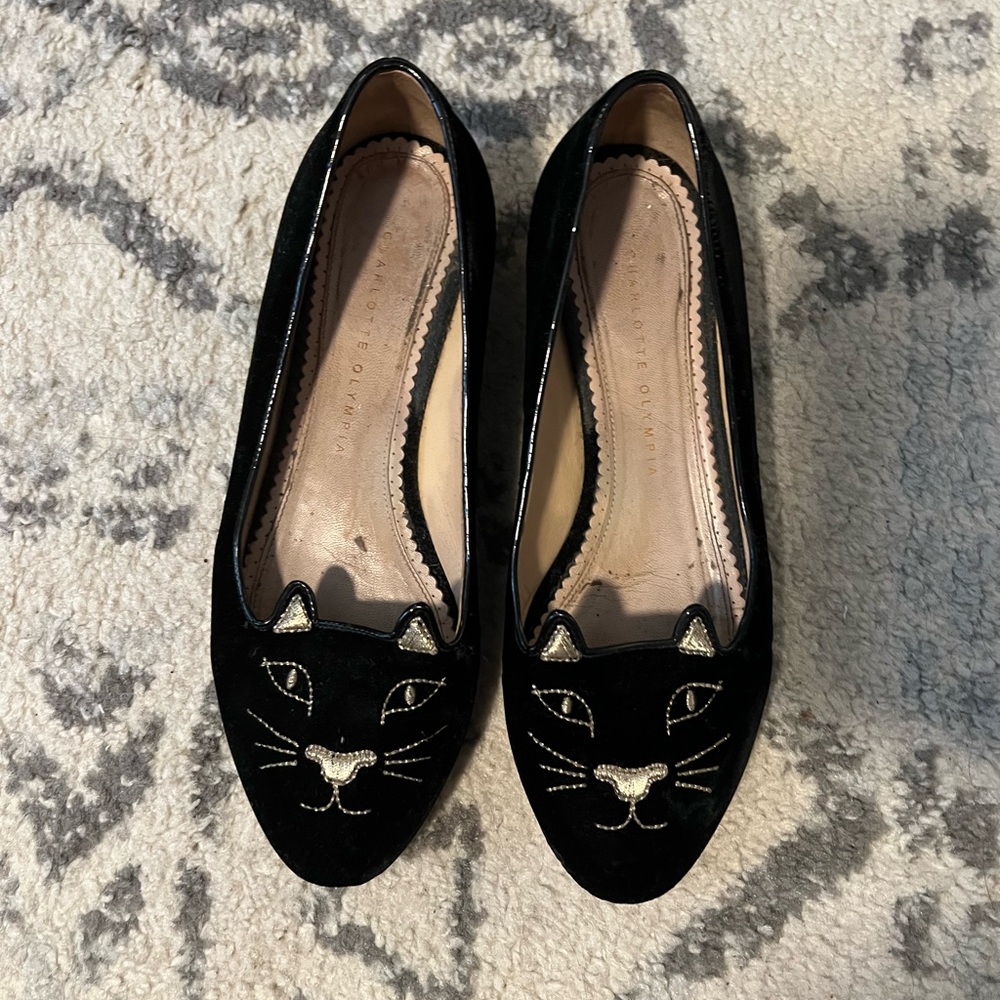Charlotte Olympia Kitten Ballet Flats 39 US 9